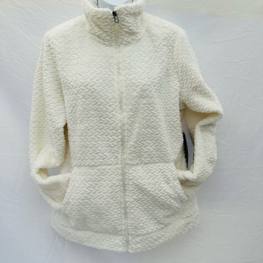 Free Country Cream Teddy Jacket with High Collar - Picture 2 of 9